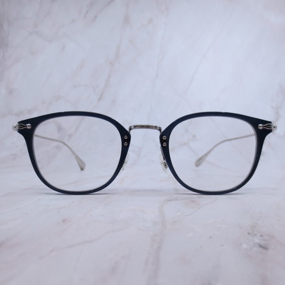 Oliver Peoples Davitt OV5389D 1662 Navy Blue Silver Eyeglasses Frames 48-22-145